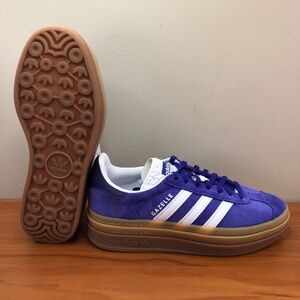 adidas Gazelle Bold Suede Sneakers 'Energy Ink Gum' Purple IE0419 Womens Size 7